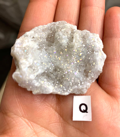 Angel Aura Rainbow Quartz Geode Cluster - CrystalBoutique.co.uk 