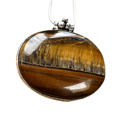 Tiger Eye Crystal Pendant Necklace