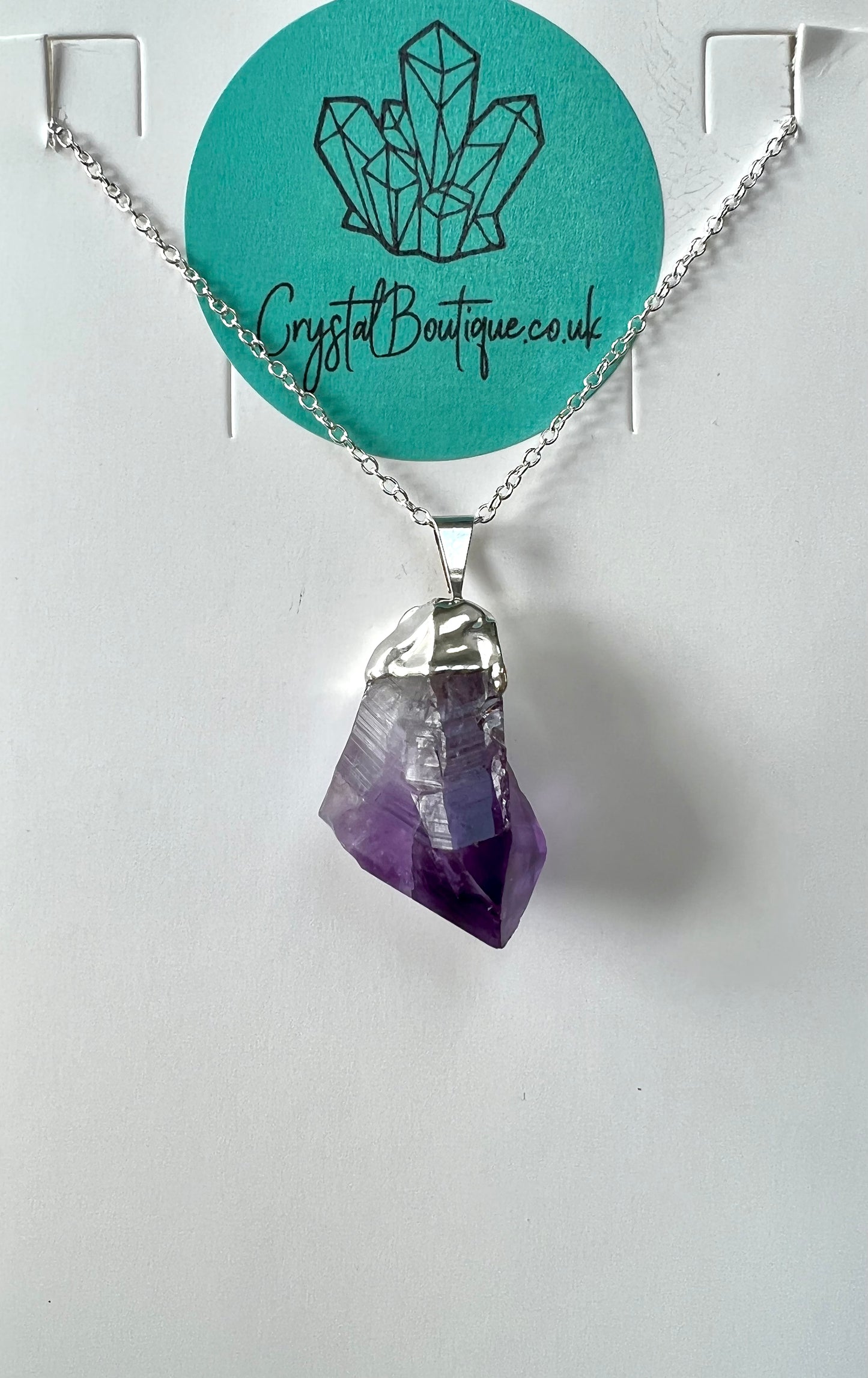Amethyst Point Crystal Pendant Necklace