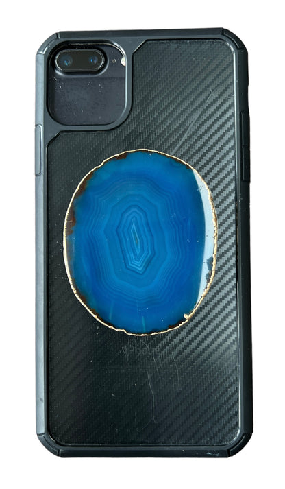 Agate Slice Crystal Phone Grip