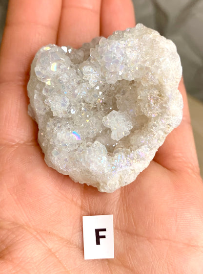 Angel Aura Rainbow Quartz Geode Cluster - CrystalBoutique.co.uk 