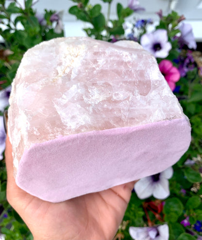 Aura Plated Rose Quartz Tea-Light Candle Holder
