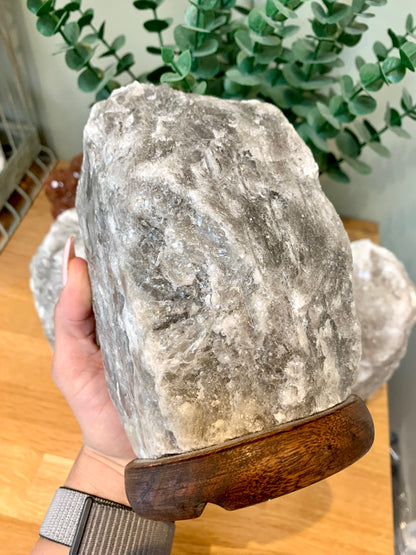 Grey Himalayan Salt Lamp 2-3kg - CrystalBoutique.co.uk