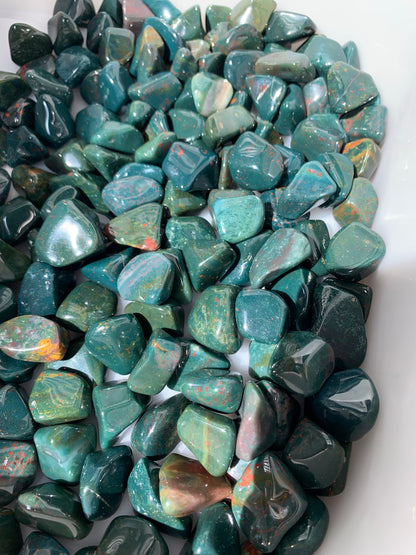 Bloodstone Tumbled Polished Gemstones 2-3cm - Crystalboutique.co.uk