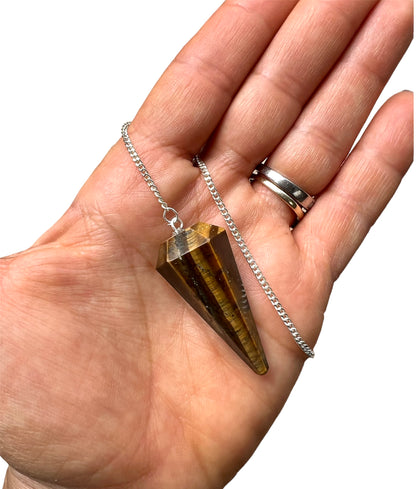 Tiger Eye Crystal Dowsing Pendulums
