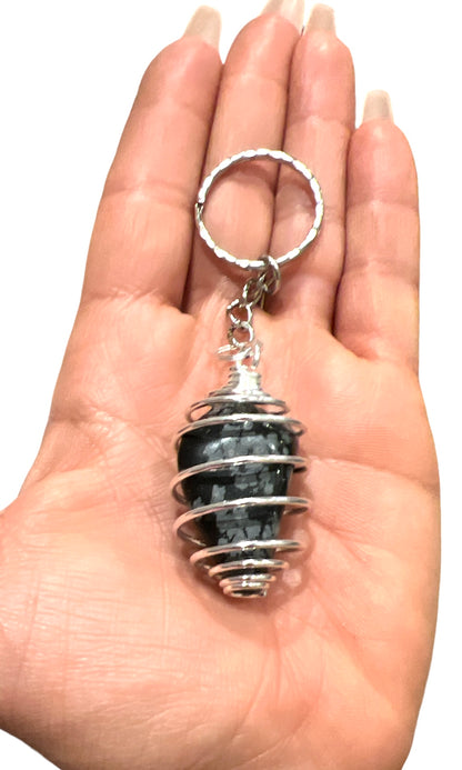 Crystal Gemstone Assorted Keyring Keychain
