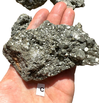 Pyrite ''Fools Gold'' Rough Large Cluster Specimen