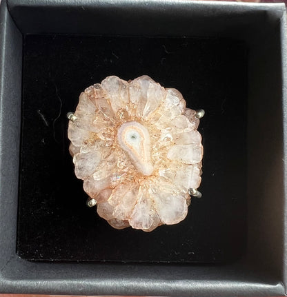 Solar Quartz Nude Dyed Crystal Ring