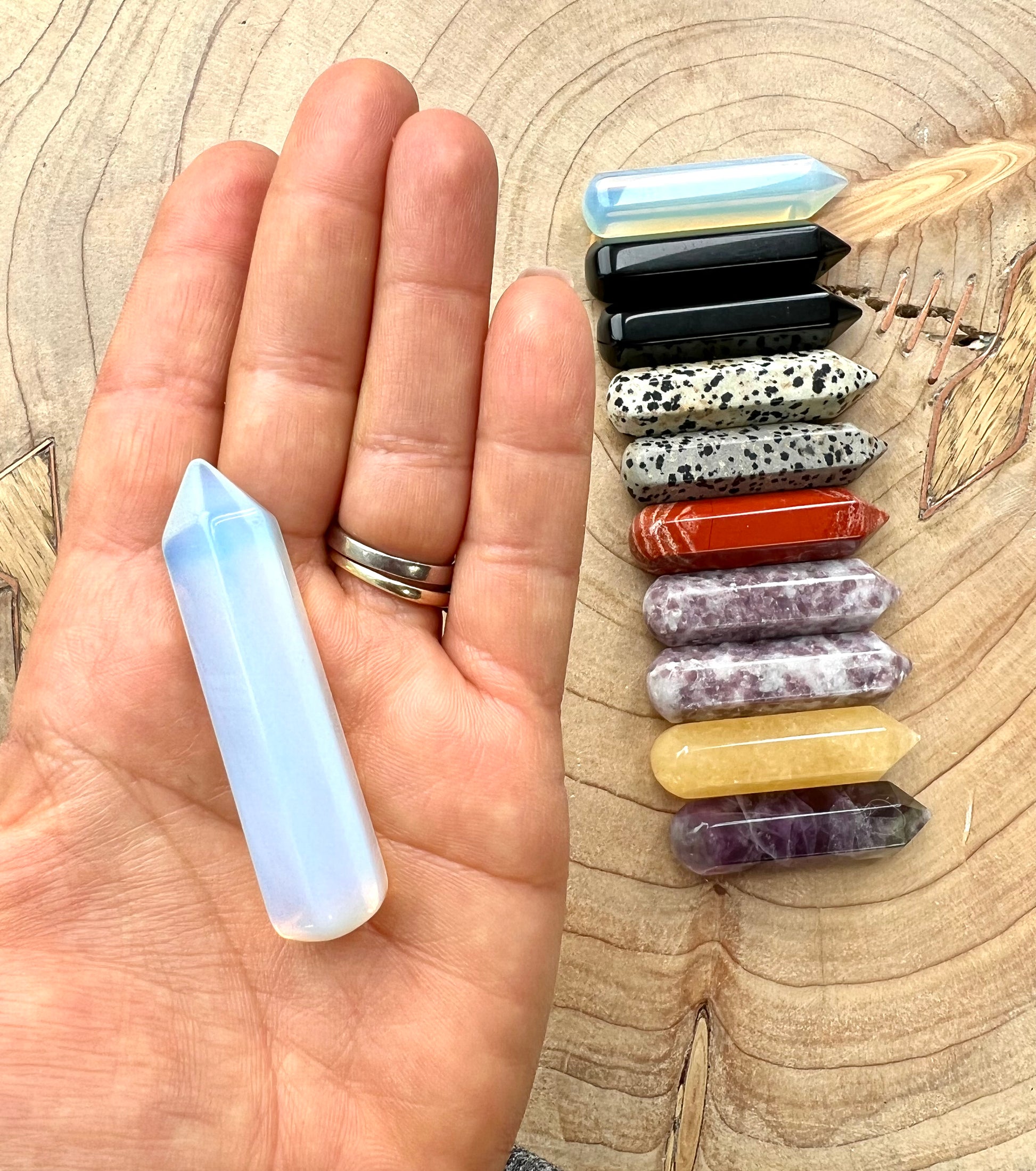 Crystal Wand Point Rounded End Opalite