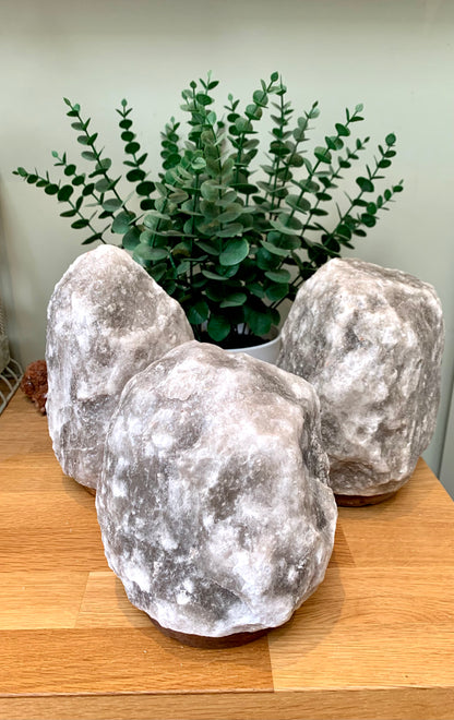 Grey Himalayan Salt Lamp 3-5kg - CrystalBoutique.co.uk
