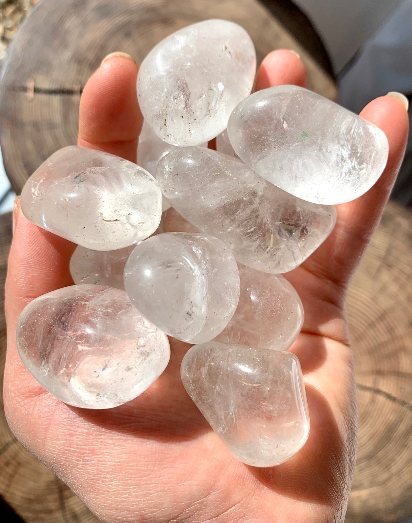 Large 3-4cm Clear Quartz Tumblestones 
