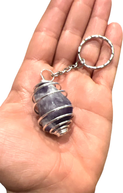 Crystal Gemstone Assorted Keyring Keychain