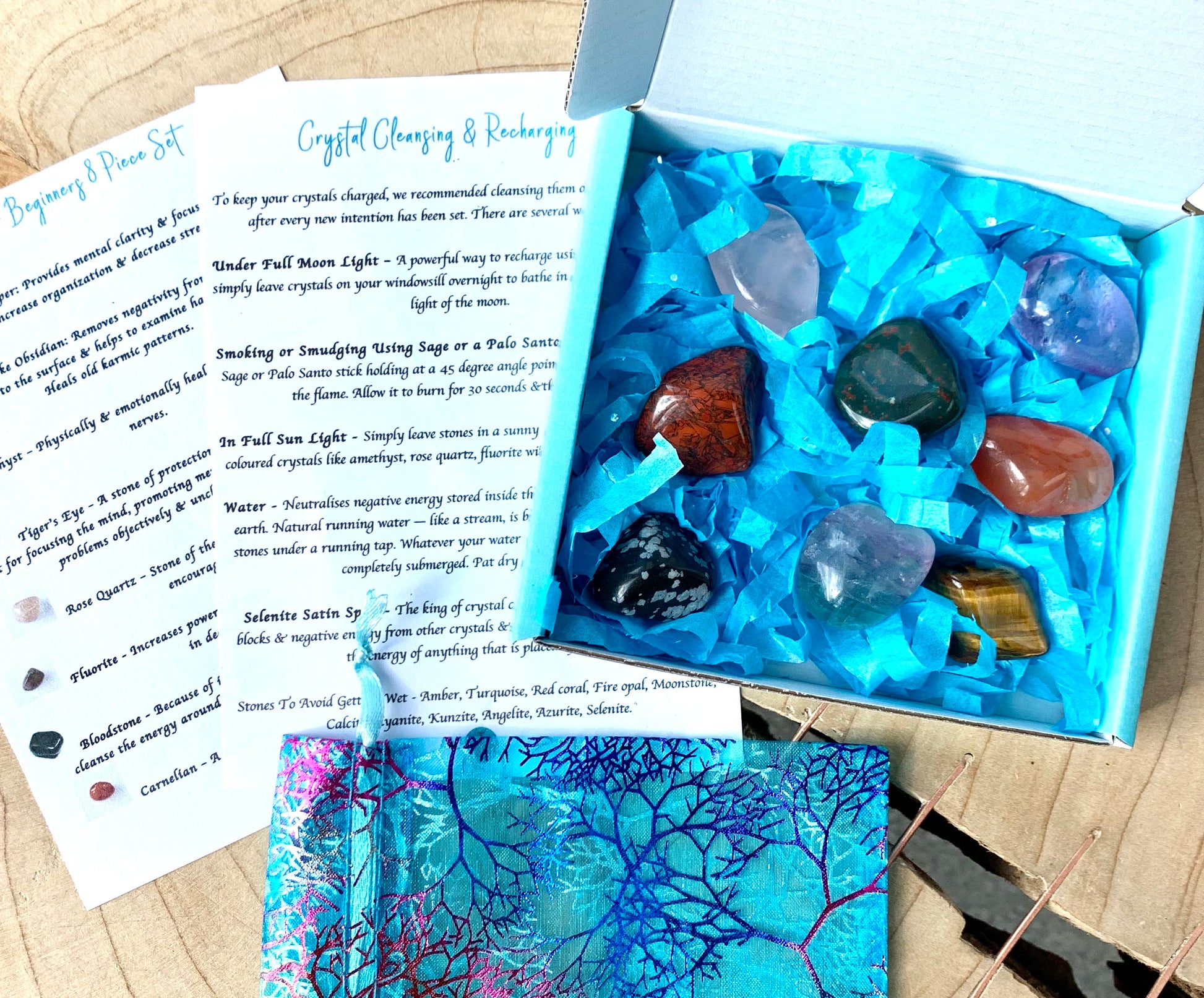 NEW Crystals for Beginners Starter Gift Set 8 Piece Gift Boxed