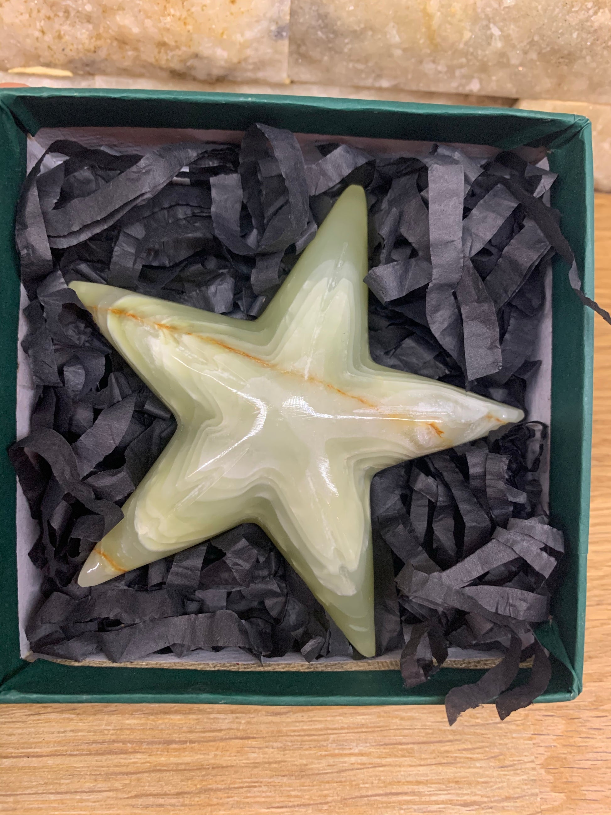 Onyx Starfish 4" Paperweight Boxed