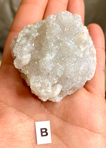 Angel Aura Rainbow Quartz Geode Cluster - CrystalBoutique.co.uk 