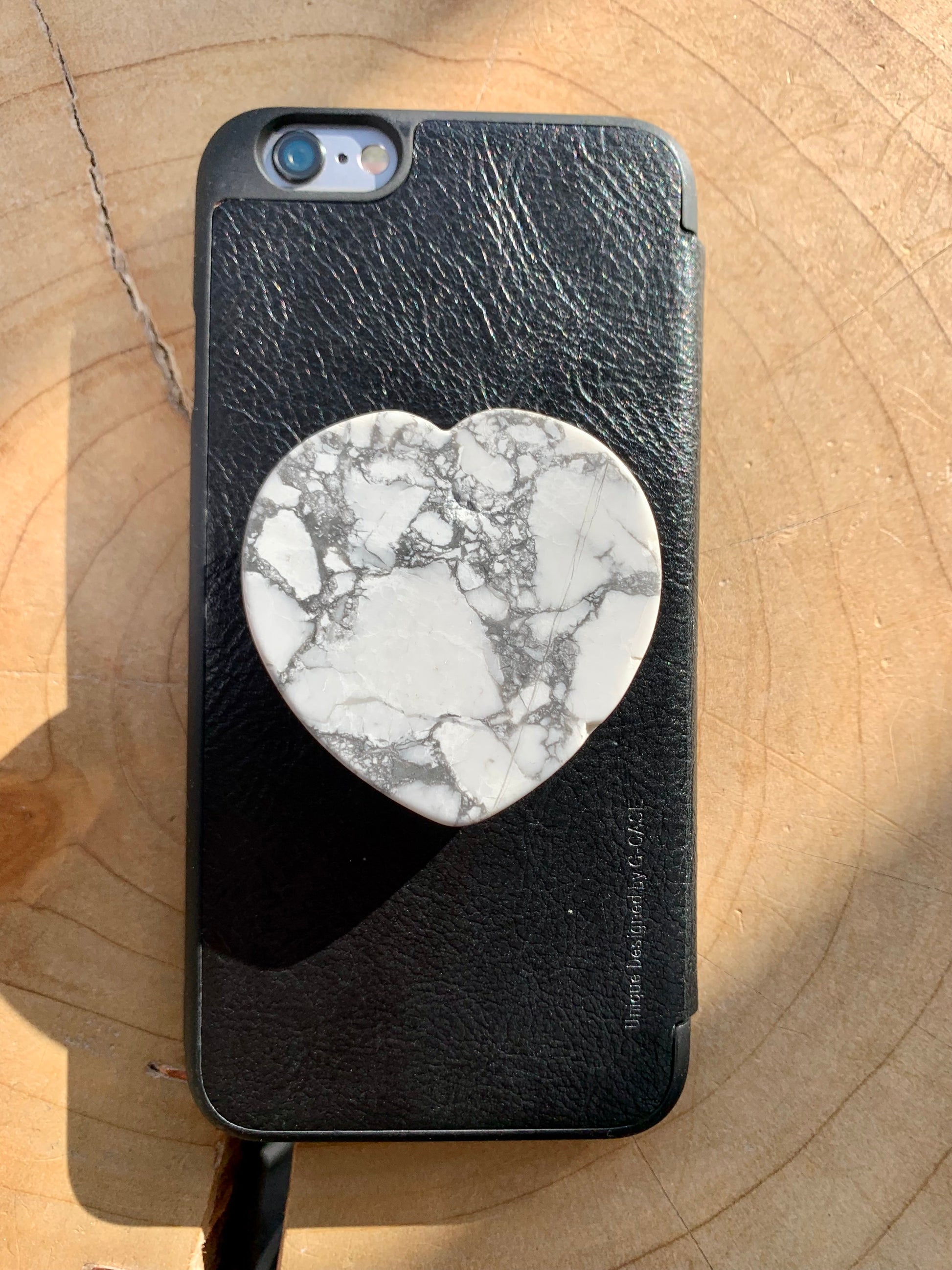 Assorted Heart Quartz Crystal Gemstone Mobile Phone Grip