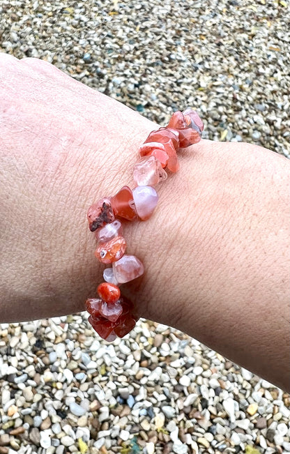 Carnelian Chip Bracelet 