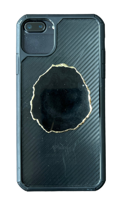 Agate Slice Crystal Phone Grip