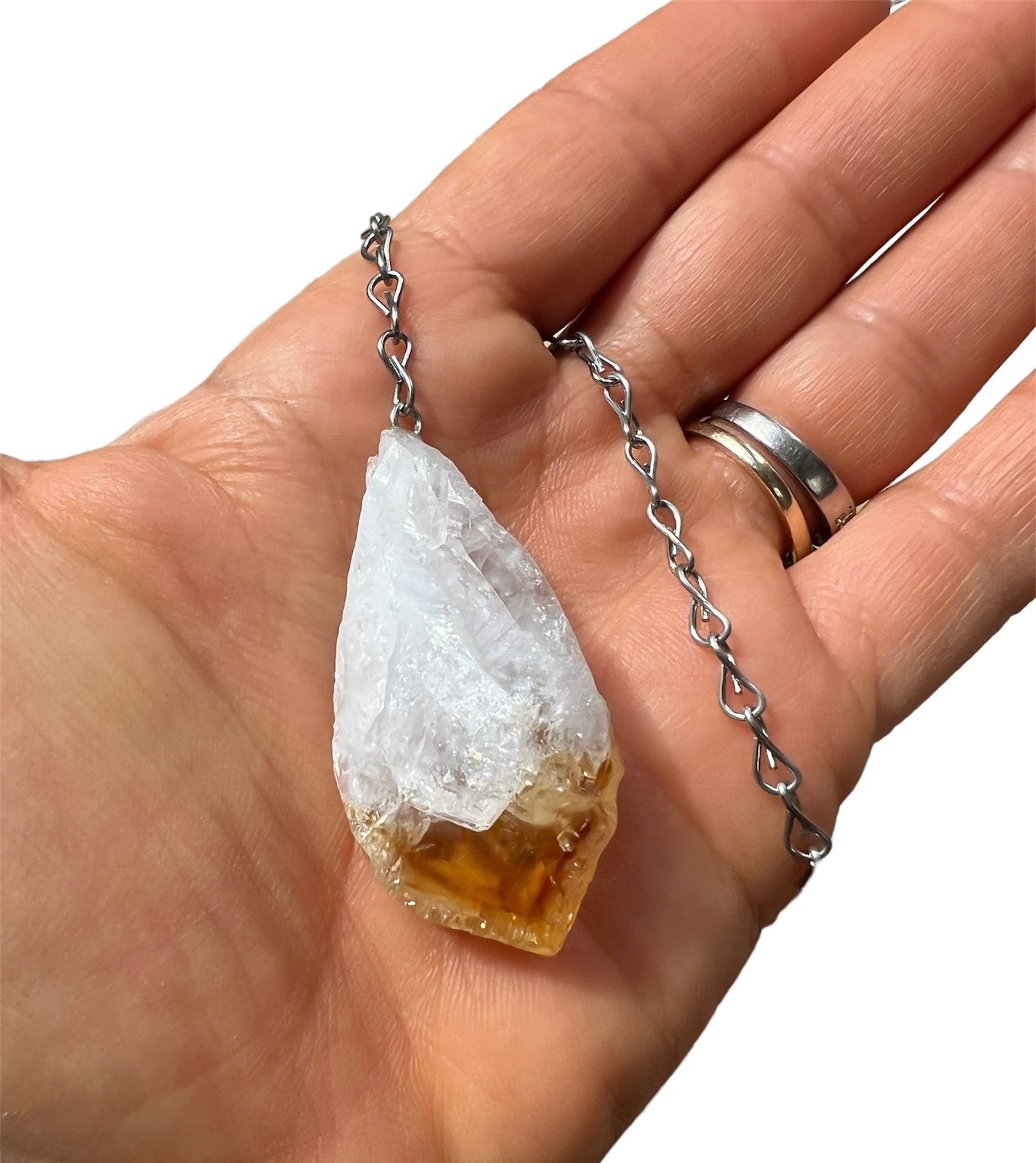 Citrine Point Crystal Dowsing Pendulums