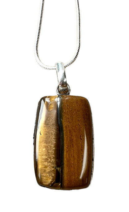 Tiger Eye Crystal Pendant Necklace