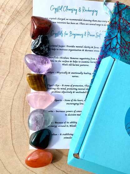 NEW Crystals for Beginners Starter Gift Set 8 Piece Gift Boxed