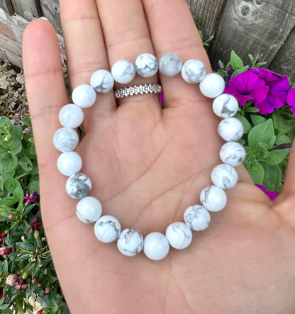White Howlite Power Crystal Bracelet