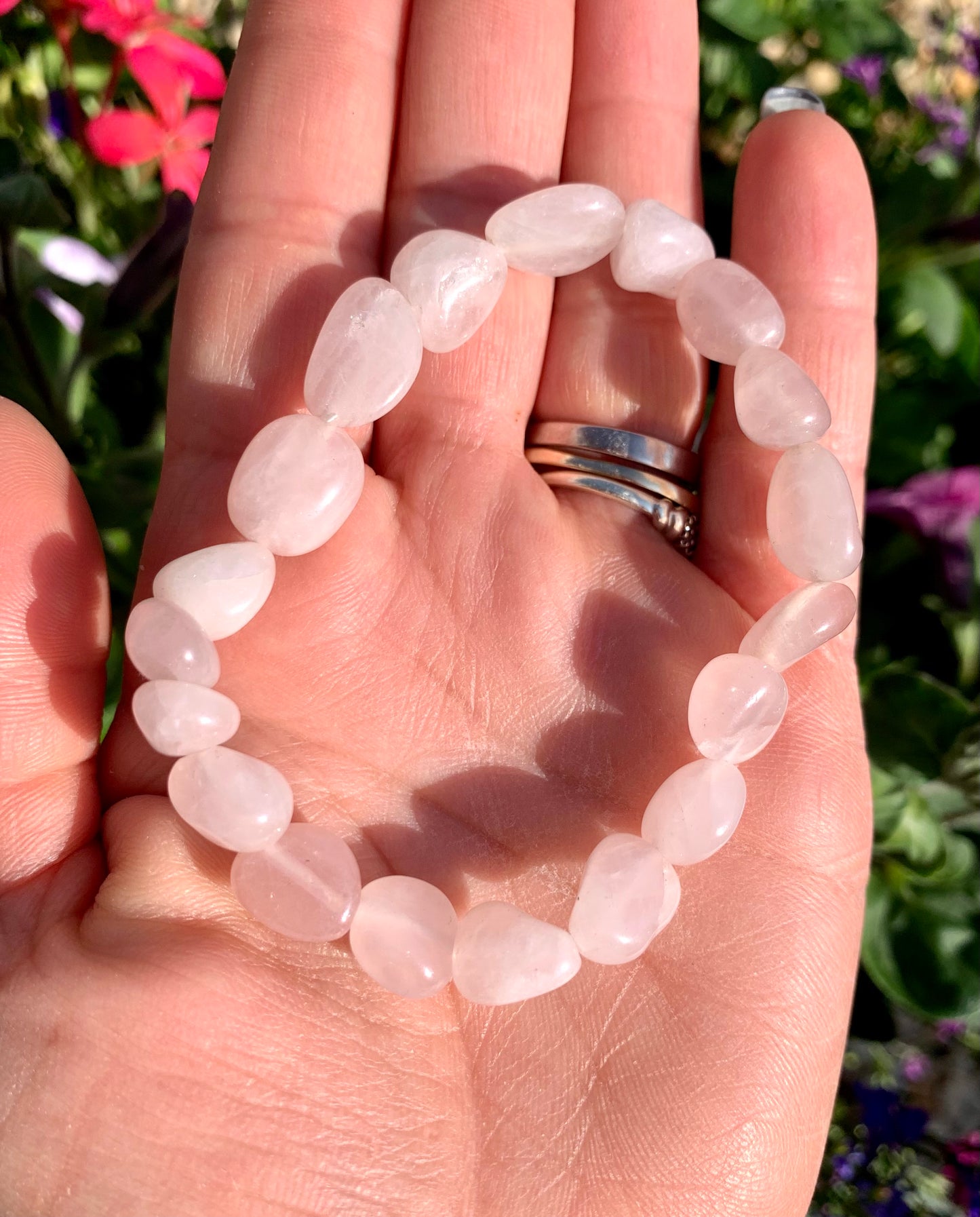 Tumblestone Crystal Healing Bracelet Rose Quartz