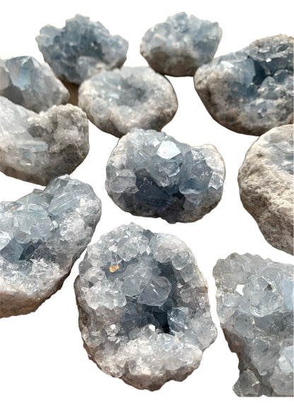 Celestite Natural Crystal Geode Clusters