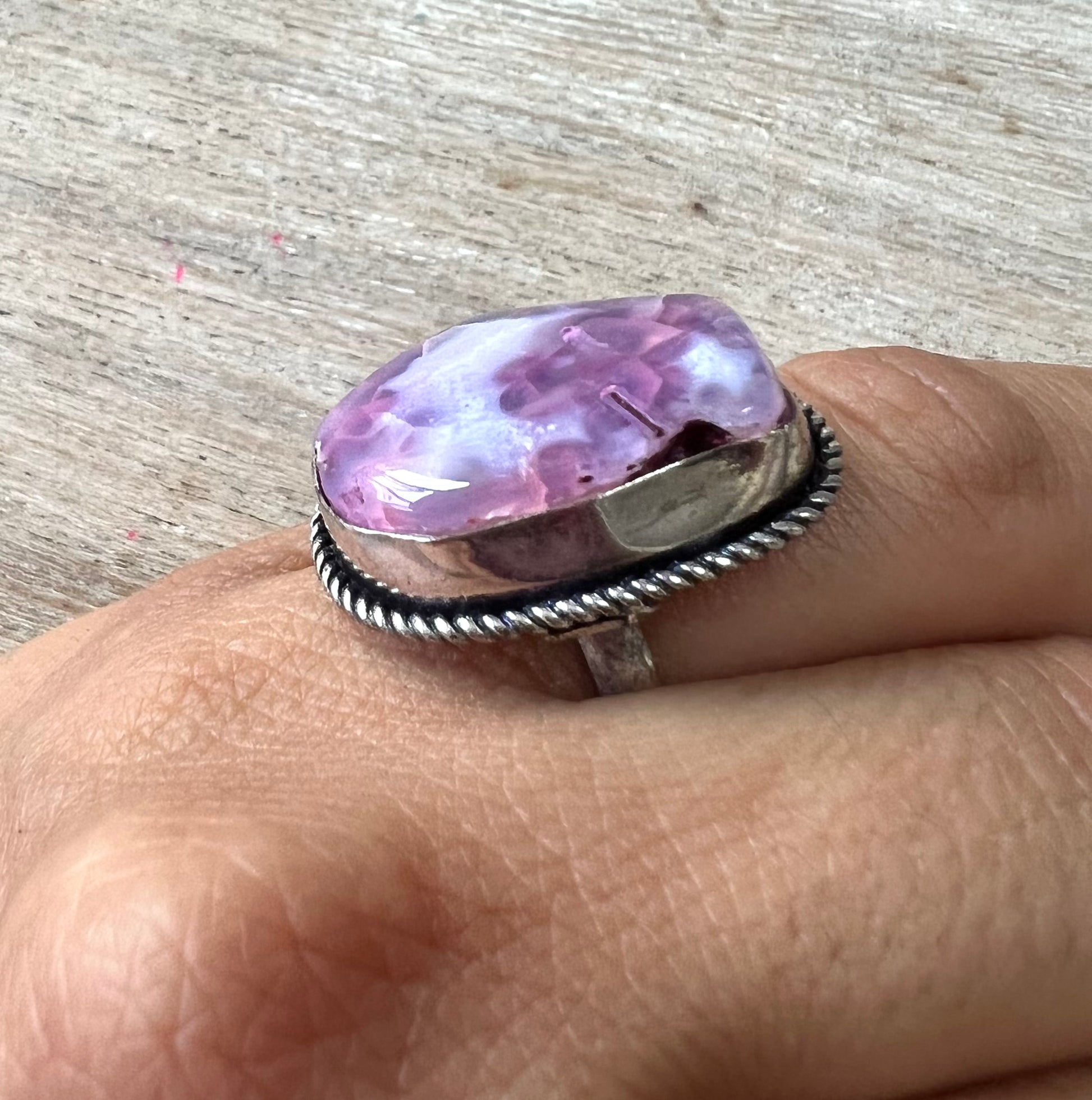 Solar Quartz Crackle Dyed Crystal Ring