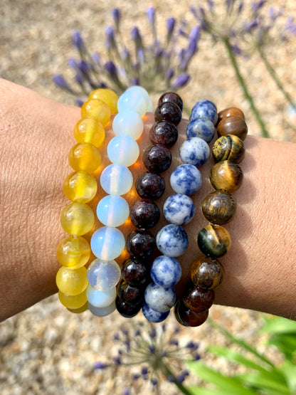 Blood Garnet Round 8mm Beaded Power Bracelet