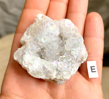 Angel Aura Rainbow Quartz Geode Cluster - CrystalBoutique.co.uk 