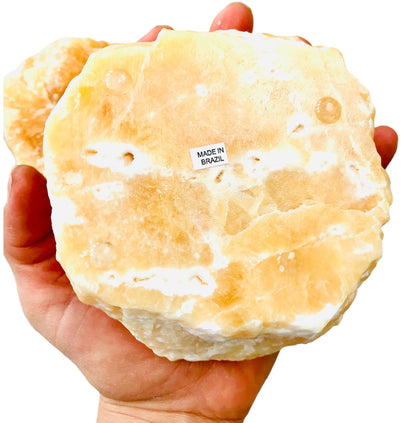 Orange Calcite Rough Tealight Candle Holder
