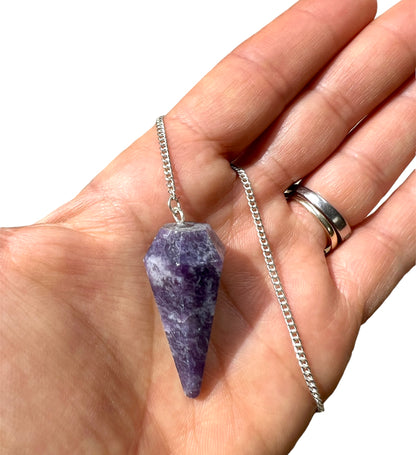 Lepidolite Crystal Dowsing Pendulums