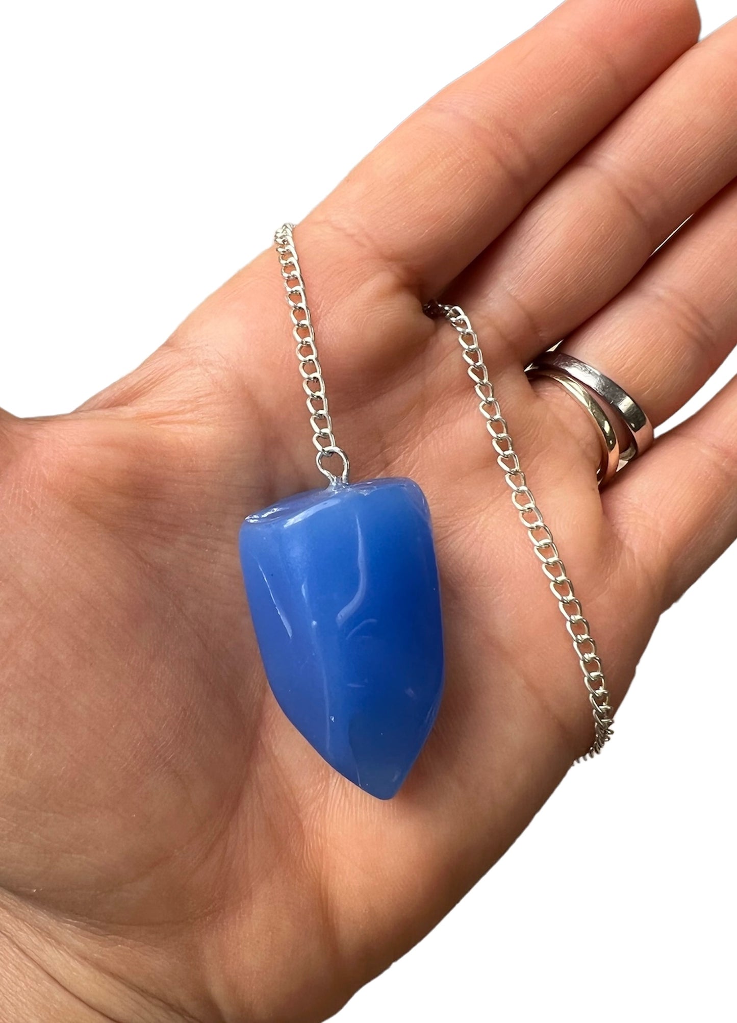 Blue Agate Crystal Dowsing Pendulums